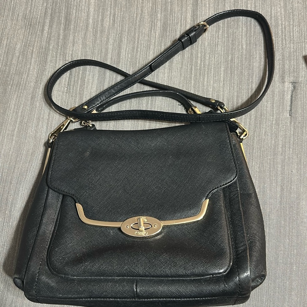 Vintage Coach Madison Sadie flap bag with detachable long strap